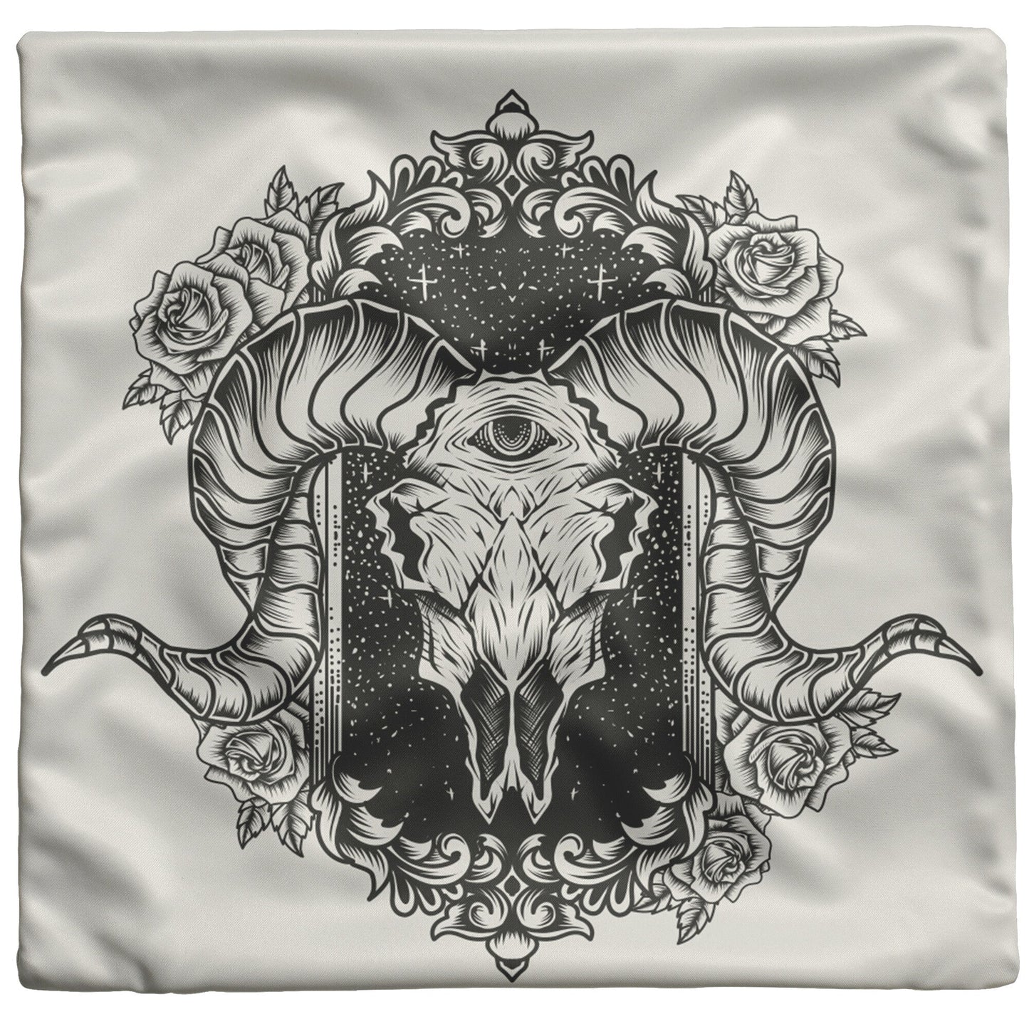"Ram Skull" Throw Pillow