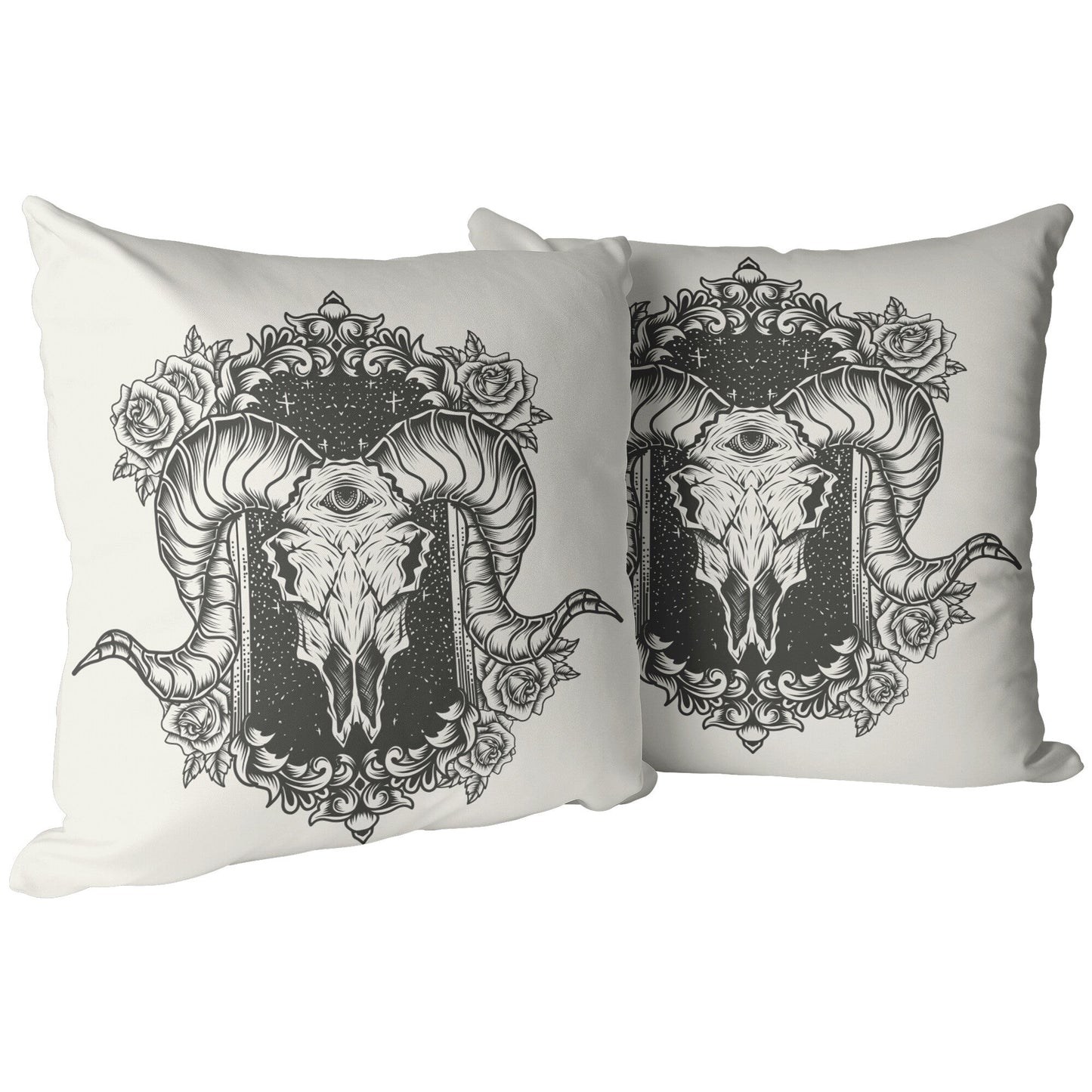 "Ram Skull" Throw Pillow