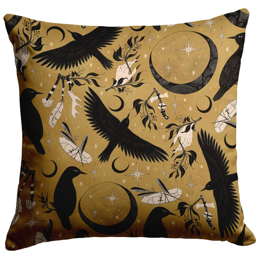 "Raven Moon" Throw Pillow