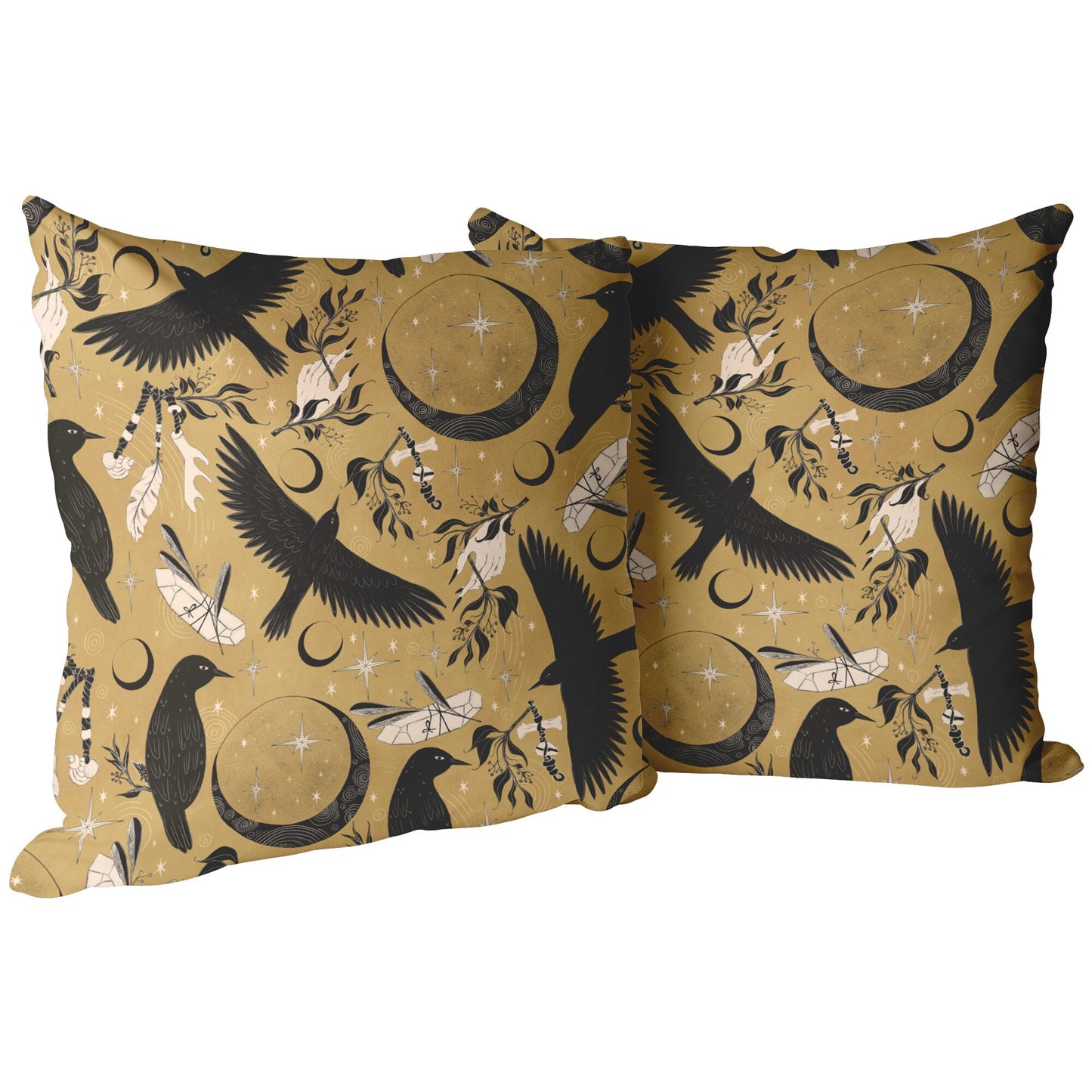 "Raven Moon" Throw Pillow