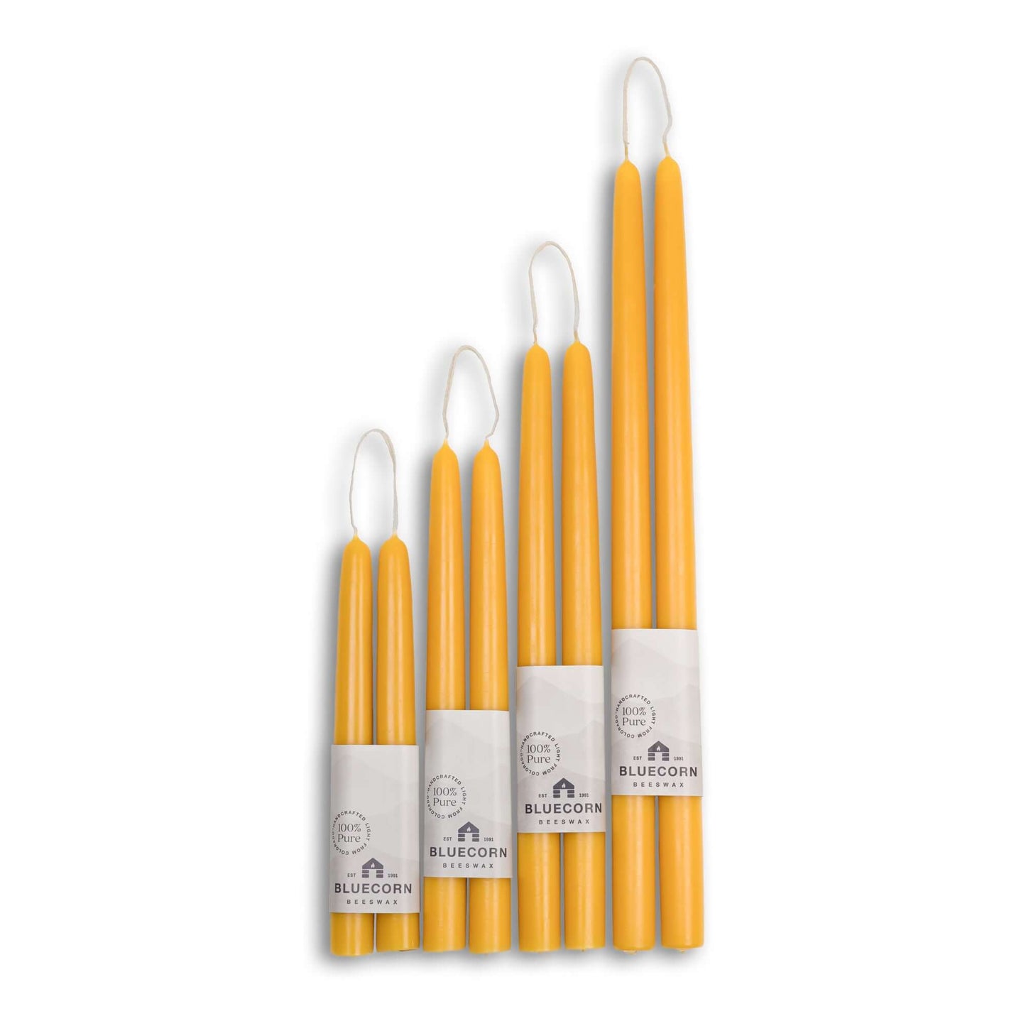 Hand-Dipped Beeswax Taper Candles - 1 Pair - Concordia Style Boutique