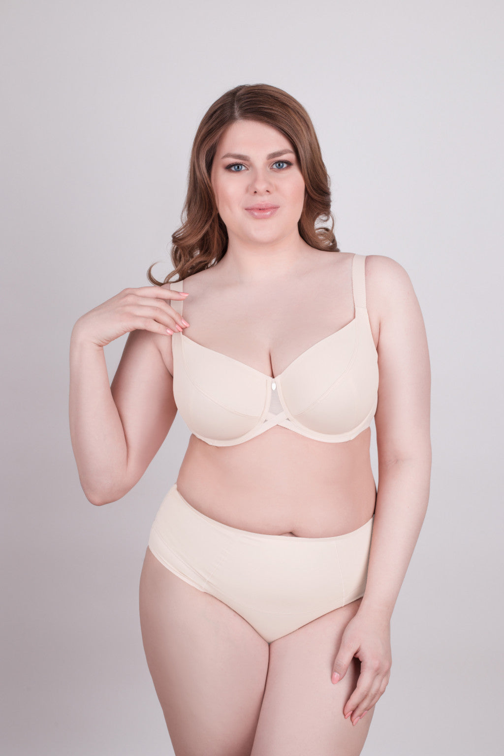 Bra Milavitsa 115910 - Elastic Knit, Underwired, Triple Diagonal Segment Cups - Concordia Style Boutique