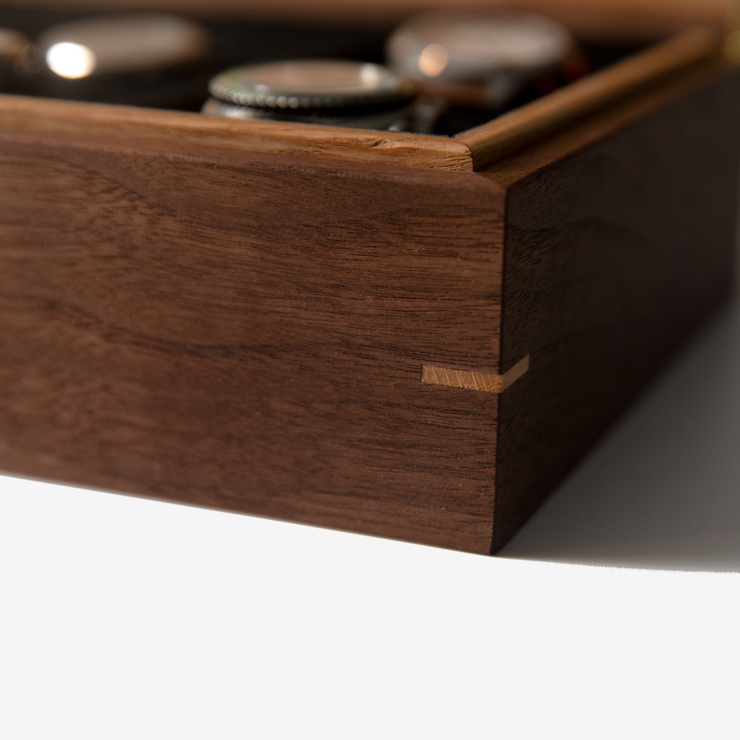 Watch Box - Black Walnut and Oak - 8 Compartments