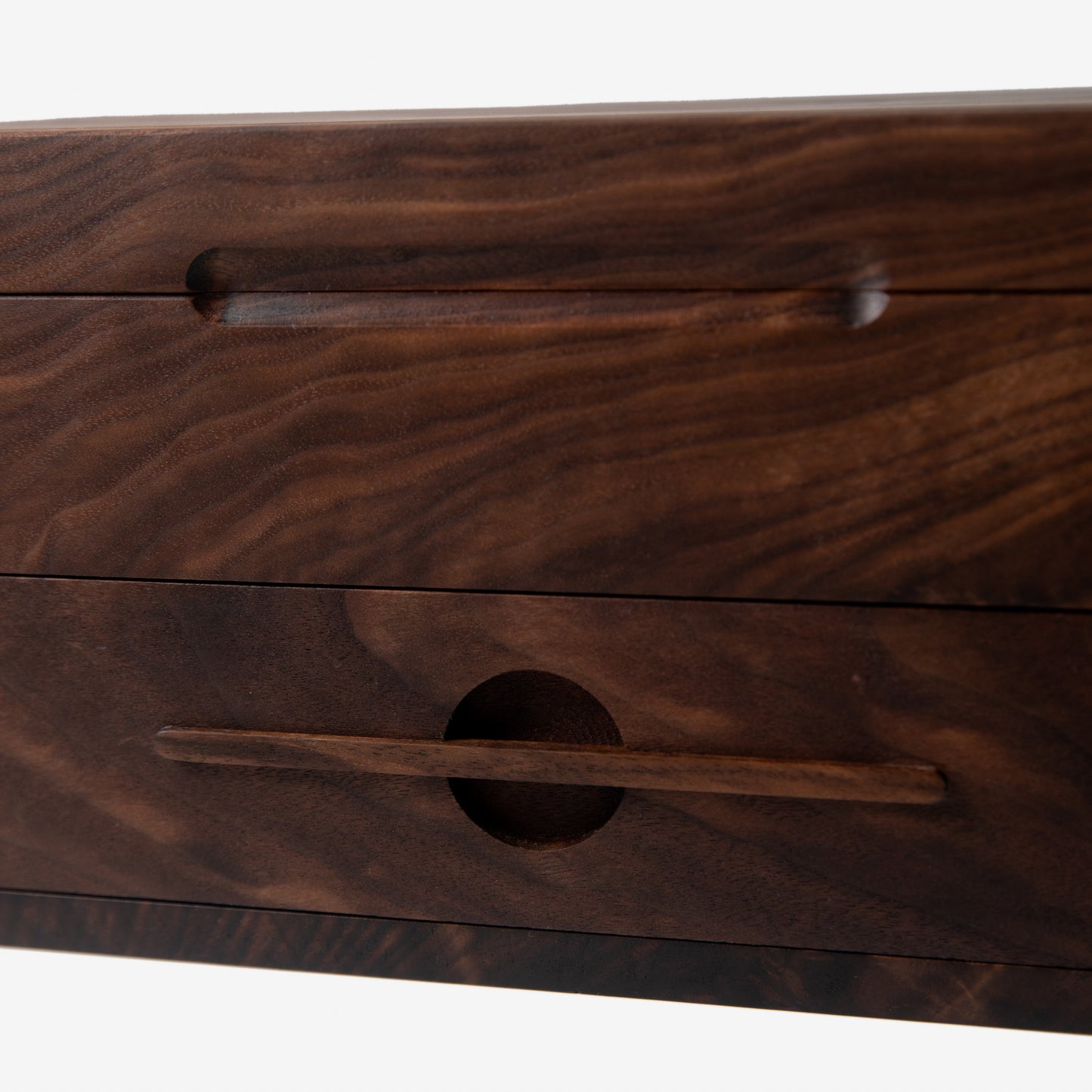 Watch Box with Drawer - Solid Black Walnut - 12 to 16 Watch Compartments
