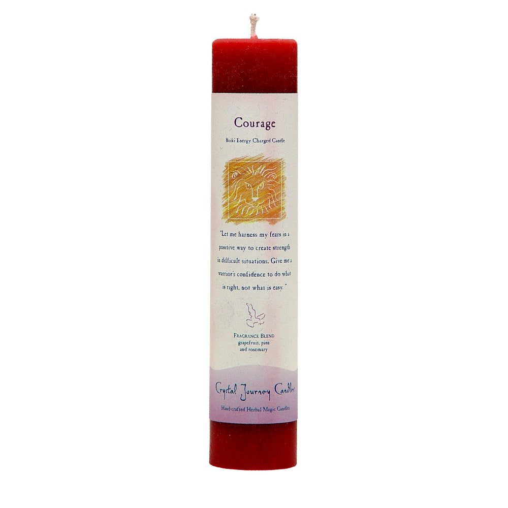 Reiki Herbal Pillar Candle Courage - Concordia Style Boutique