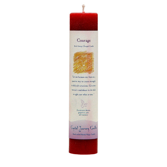 Reiki Herbal Pillar Candle Courage - Concordia Style Boutique
