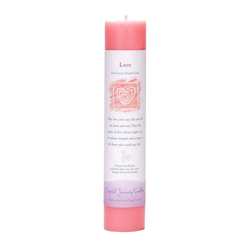 Reiki Herbal Pillar Candle Love - Concordia Style Boutique