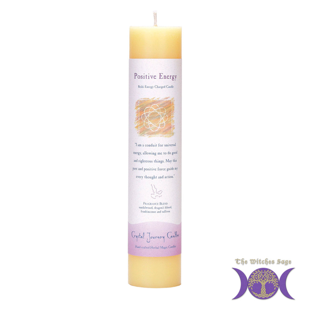 Reiki Herbal Pillar Candle Positive Energy - Concordia Style Boutique