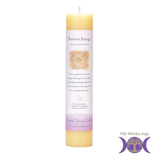 Reiki Herbal Pillar Candle Positive Energy - Concordia Style Boutique