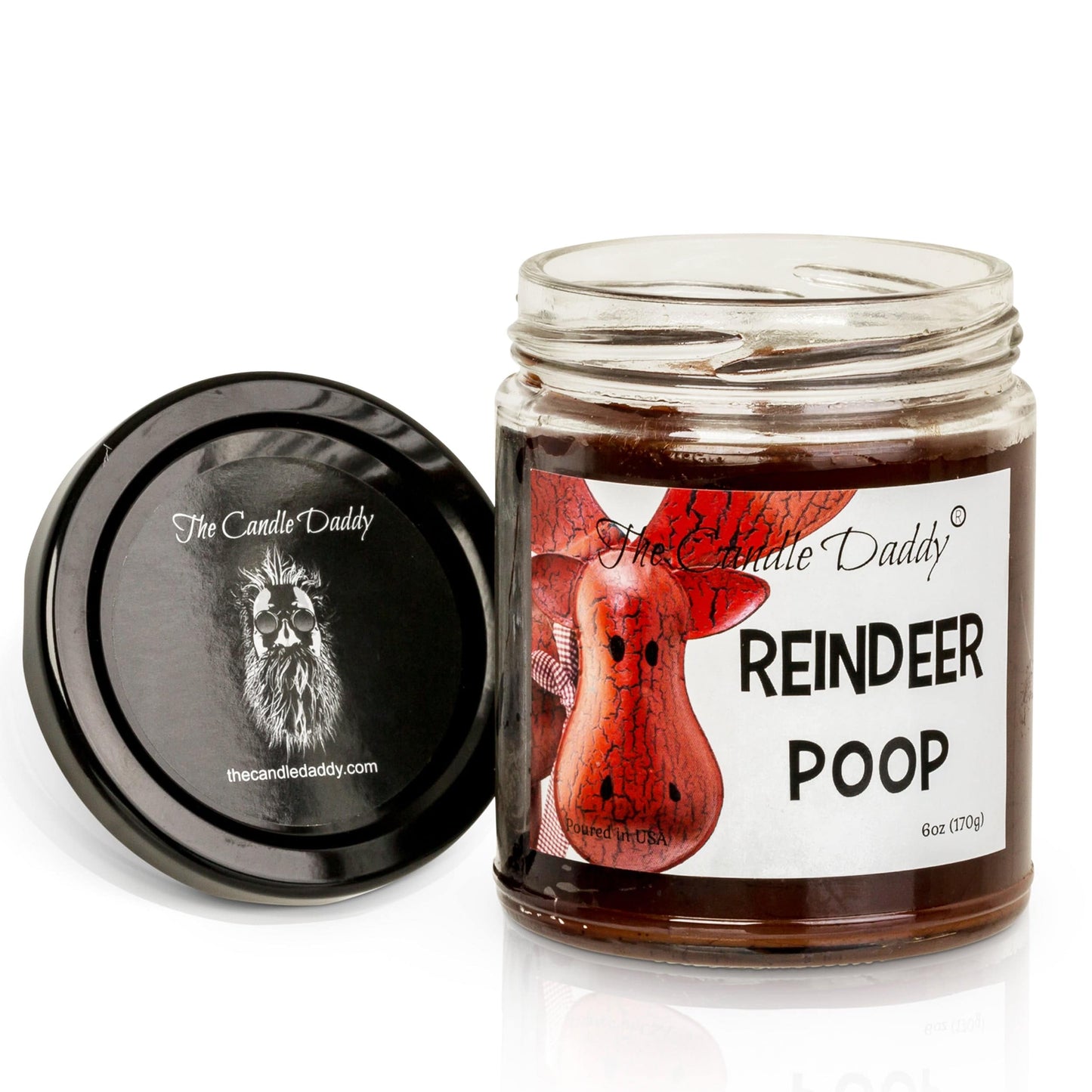 Reindeer Poop Holiday Candle - Funny Hot Chocolate Scented Candle - Funny Holiday Candle for Christmas, New Years - Long Burn Time, Holiday Fragrance, Hand Poured in USA - 6oz