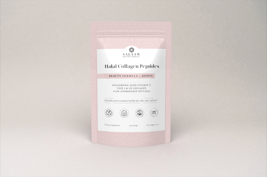 Pure Halal Collagen Hydrolyzed Peptides Type 1 & 3 Powder - With Vitamin C & Hyaluronic Acid | Salaam Nutritionals - Concordia Style Boutique