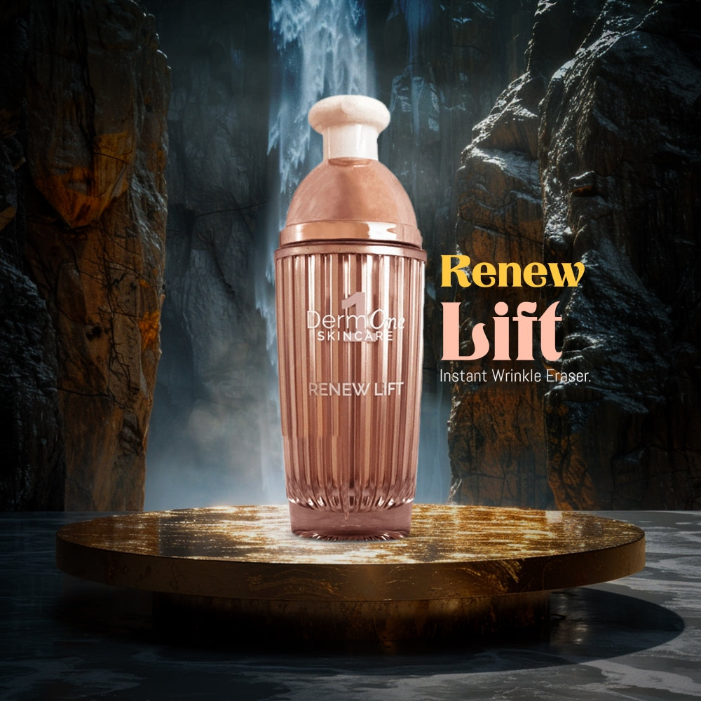 Derm #1 Renew Lift Serum - Instant Wrinkle and Bag Eraser with Peptides 0.5 fl oz