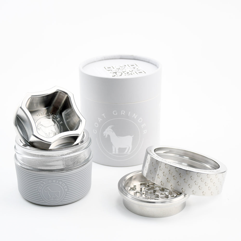 4 Piece Stainless Steel Herb Grinder | AITH v.I – OG - Repeat Pattern - Concordia Style Boutique