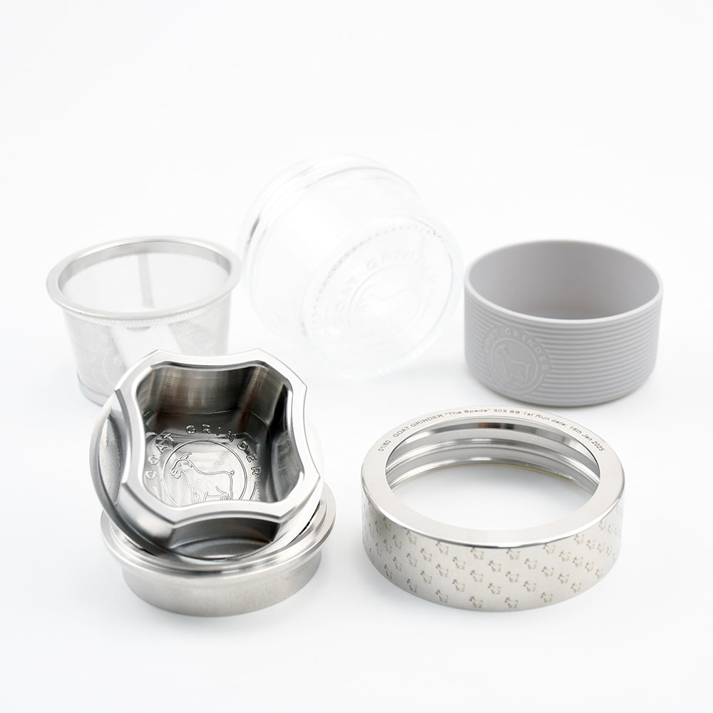 4 Piece Stainless Steel Herb Grinder | AITH v.I – OG - Repeat Pattern - Concordia Style Boutique