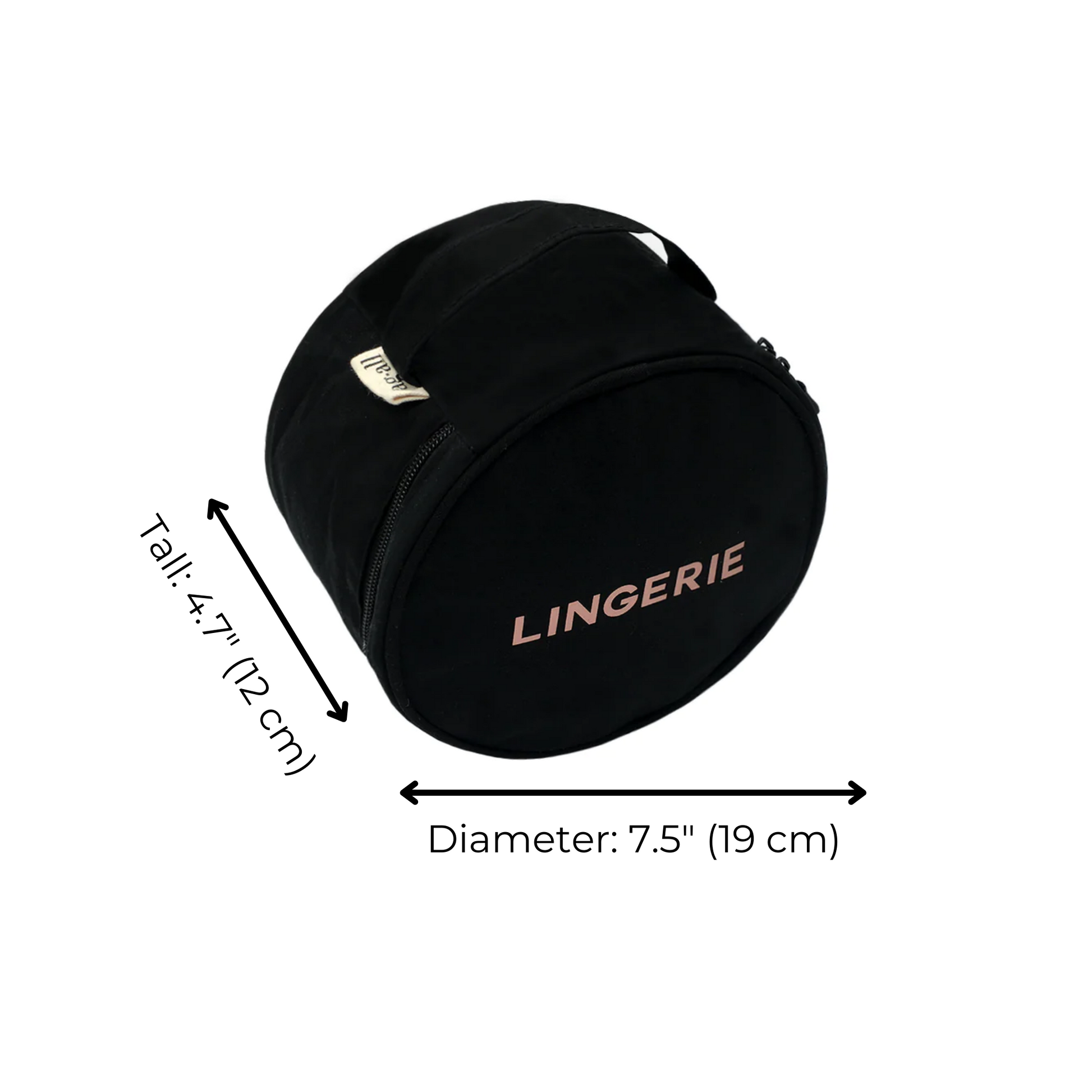 Round Lingerie Case, Black - Concordia Style Boutique