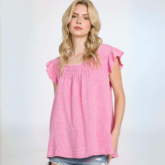 Absolute Comfort Cotton Gauze Top Made in USA - Concordia Style Boutique