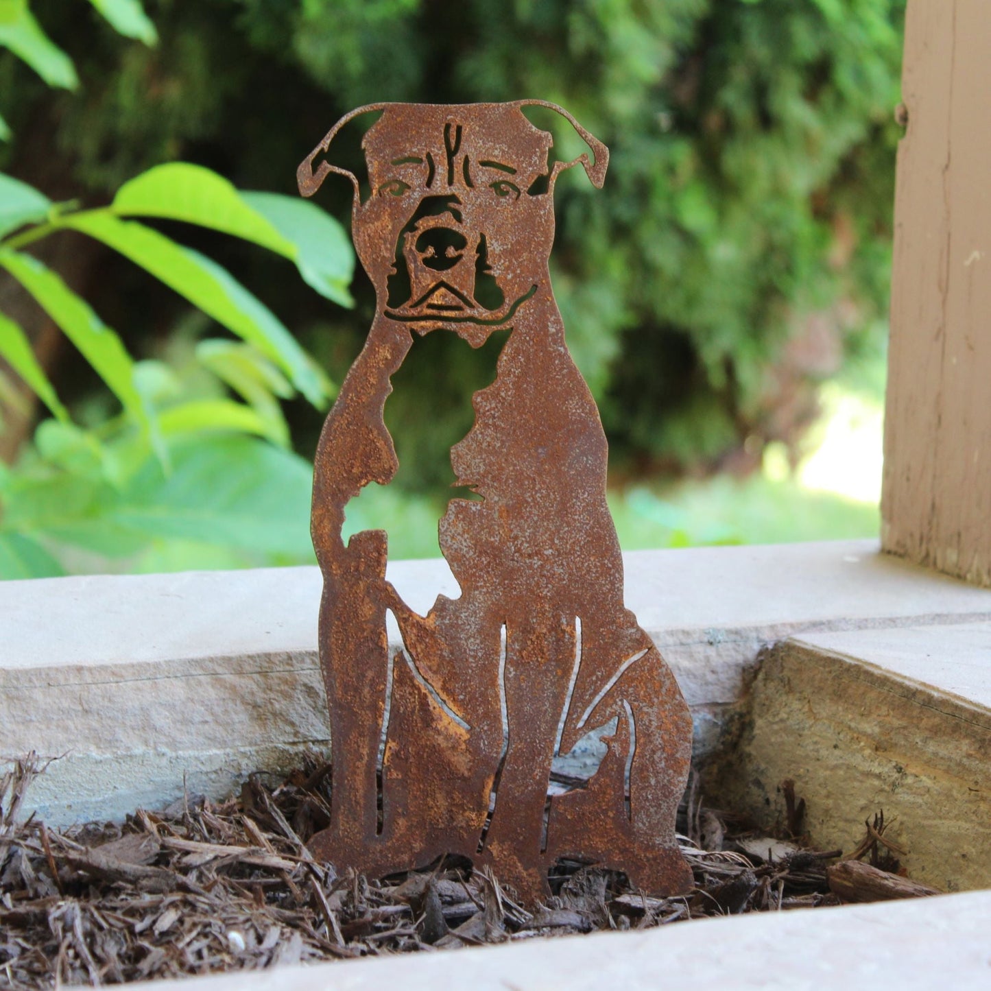 American Staffordshire Terrier Metal Art – Handcrafted Dog Décor