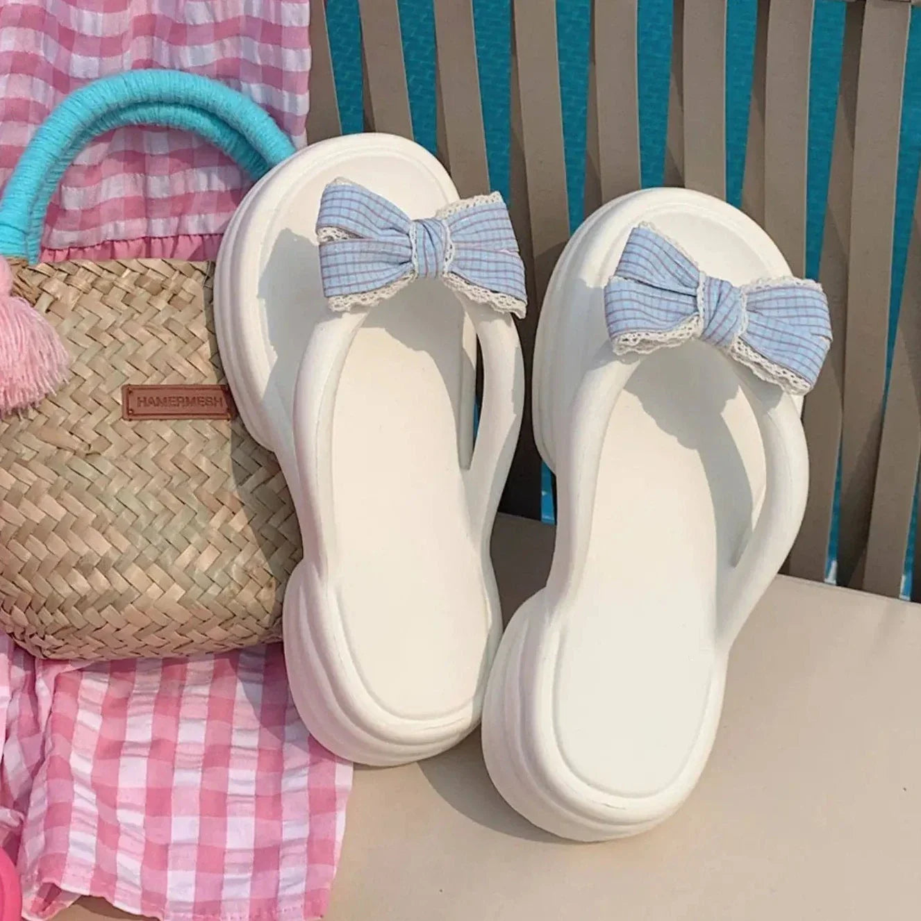 Cute Bow Beach Sandals - Concordia Style Boutique