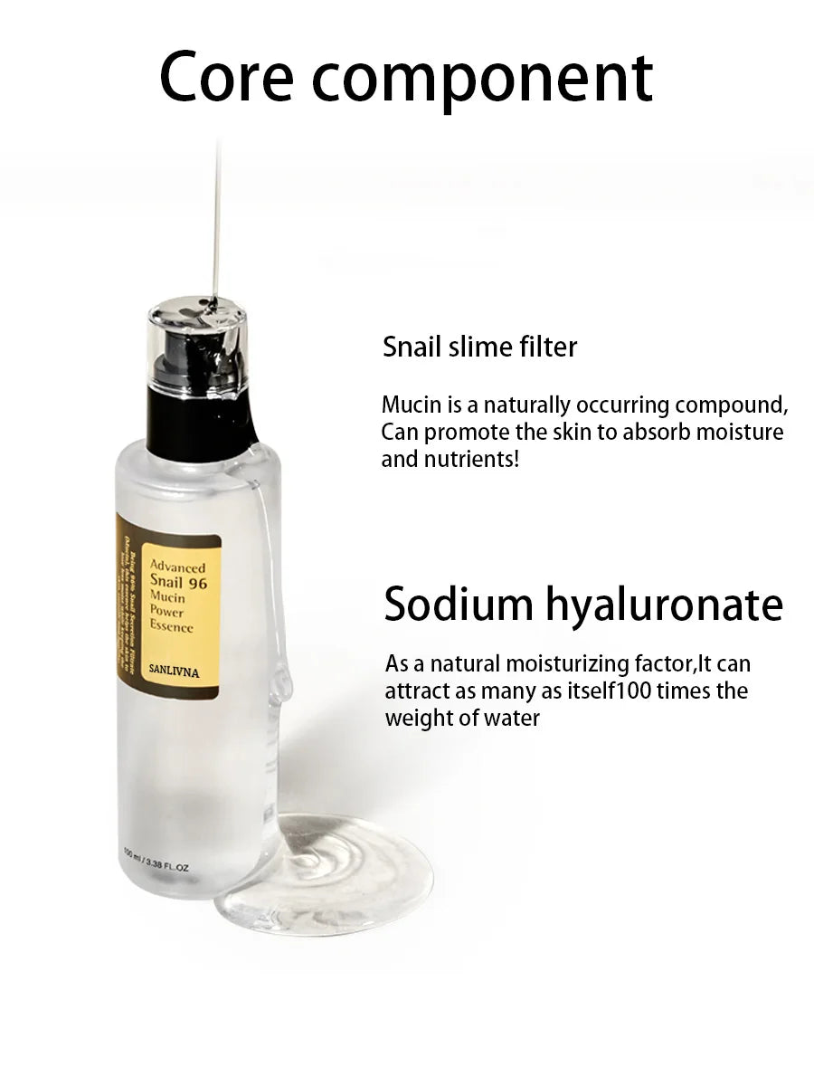 Snail Mucin 96% Korean Skin Care Facial Essence Fading Fine Lines Repair Essence Firming Facial Snail Brightening Anti-Aging - Concordia Style Boutique