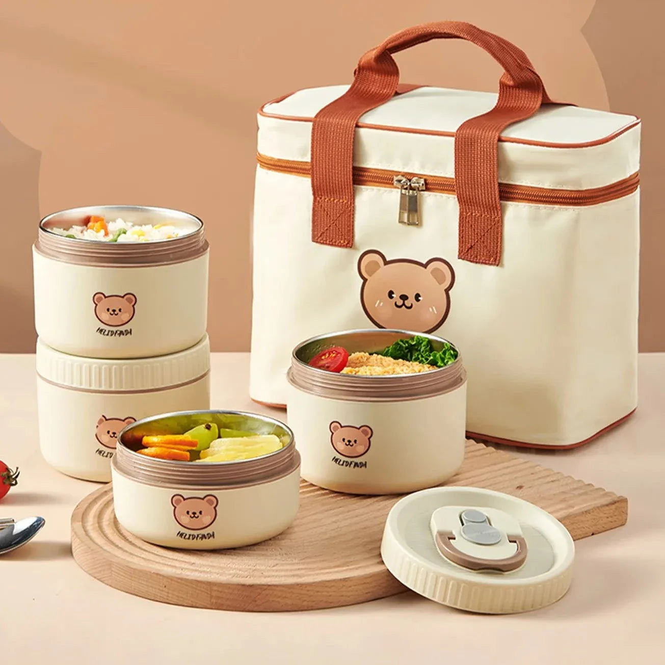 Cute Bear Portable Bento Box Set - Concordia Style Boutique
