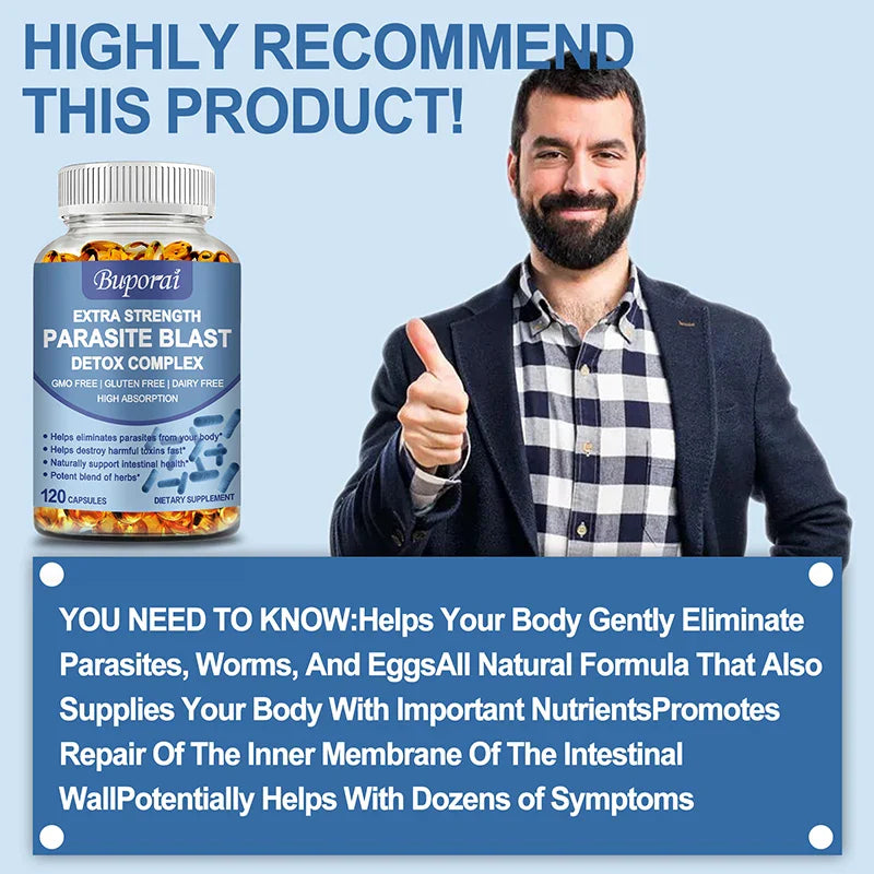 Parasite Blast Detox Complex - Promotes Intestinal Health, Digestive Health and Improves Immune System, Metabolism