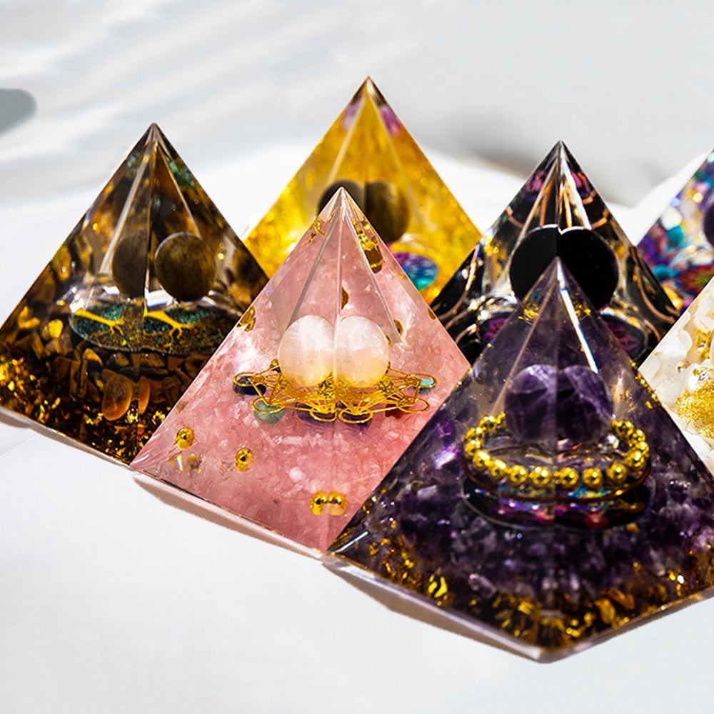 Sacred Energy Crystal Ball Pyramid