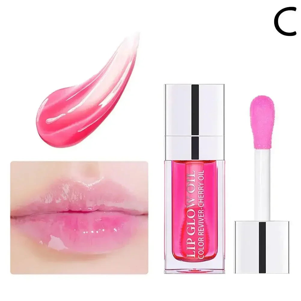 Lip Oil Gloss Lip Plumper Makeup Moisturizing NonSticky Tint Water Cosmetics Care Lip Primer Glossy Glitter Balm Sexy J2B4