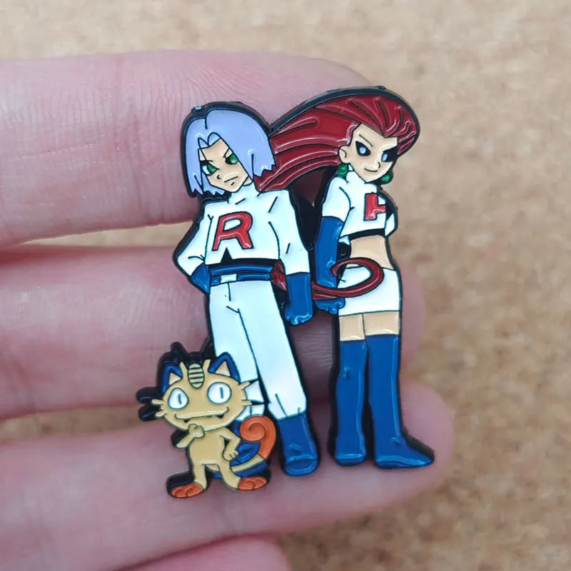 Pokemon James Enamel Pin Brooch for Backpacks Jewelry Accessories