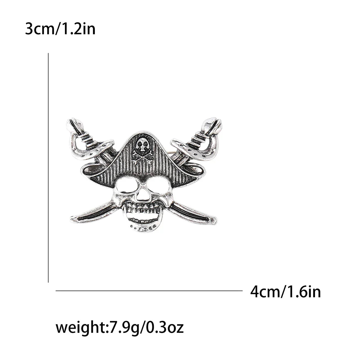 Rhinestone Skull Brooch Pin Jewelry Accessories