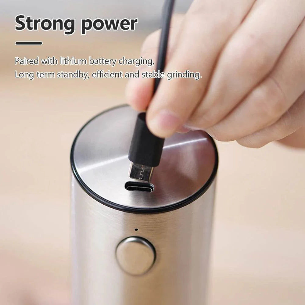 Rechargeable Electric Pepper Grinder – Adjustable Spice Mill