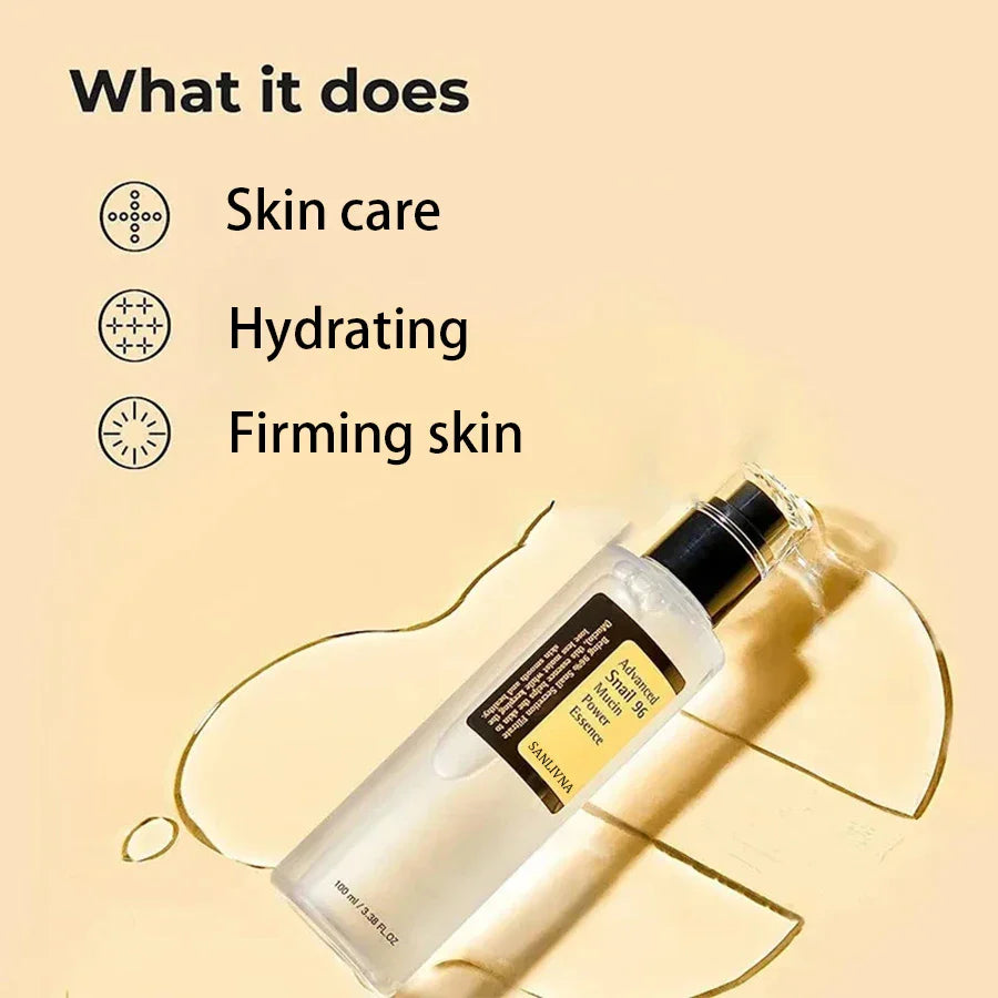 Snail Mucin 96% Korean Skin Care Facial Essence Fading Fine Lines Repair Essence Firming Facial Snail Brightening Anti-Aging - Concordia Style Boutique