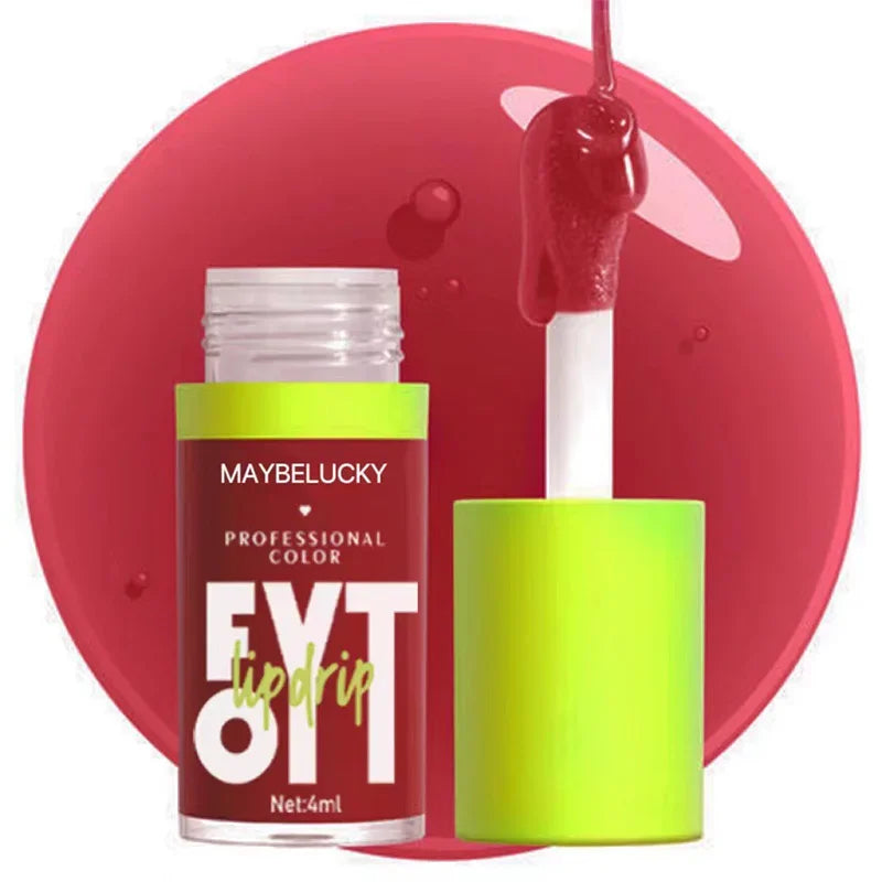 Glitter Lip Gloss Lip Plumper Moisturizing Makeup Nutritious Liquid Lipstick Transparent Cherry Mineral Non-stick Cup Lip Oil