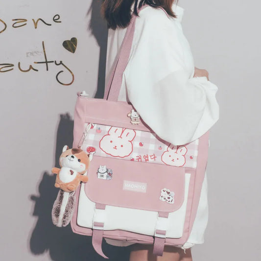 Canvas Bunny Print Bag - Concordia Style Boutique