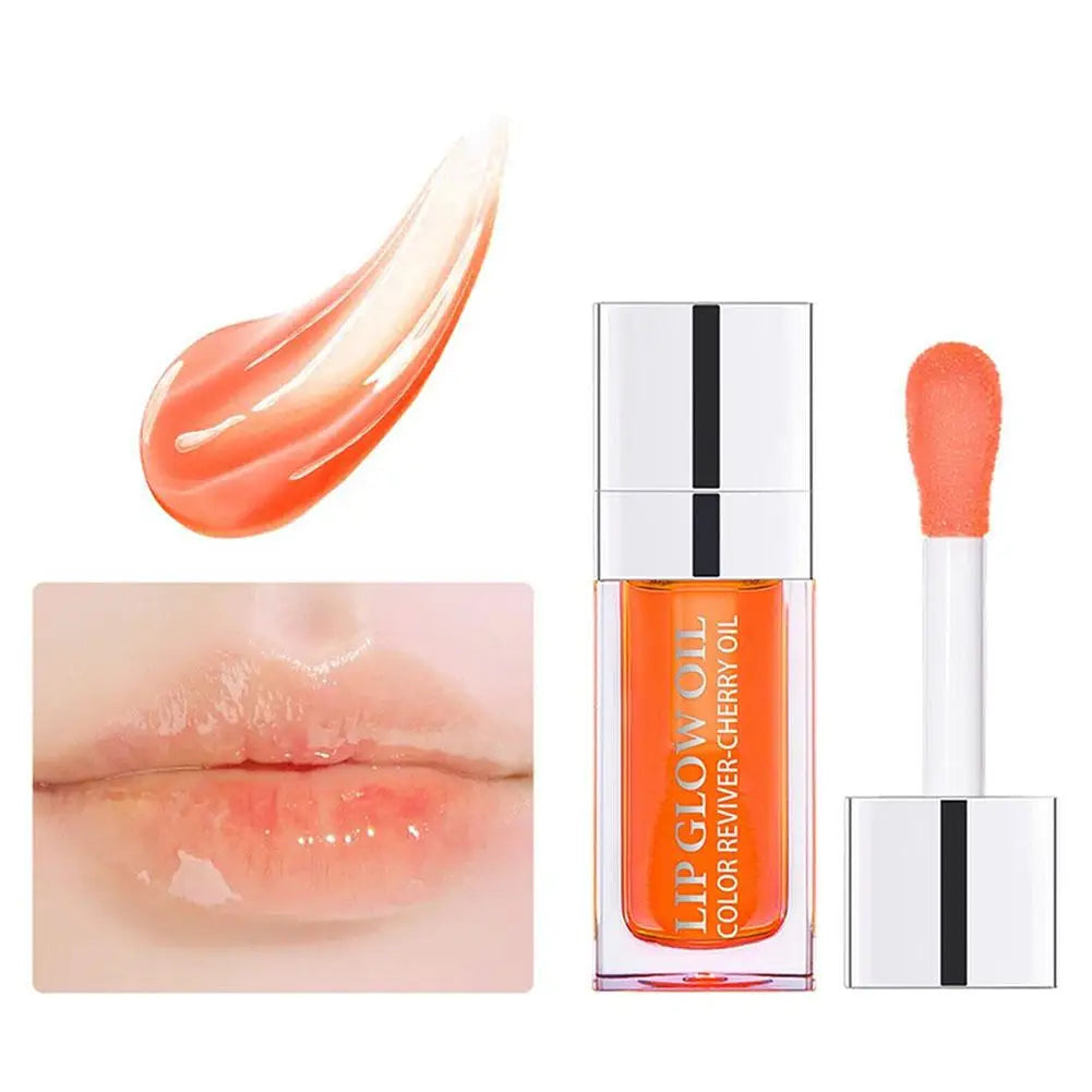 Lip Oil Gloss Lip Plumper Makeup Moisturizing NonSticky Tint Water Cosmetics Care Lip Primer Glossy Glitter Balm Sexy J2B4