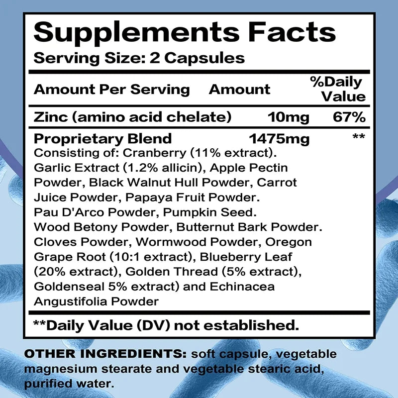 Parasite Blast Detox Complex - Promotes Intestinal Health, Digestive Health and Improves Immune System, Metabolism