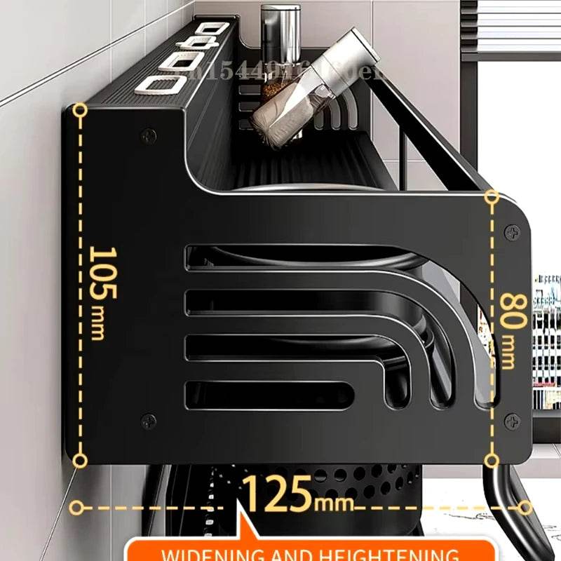 Wall-Mounted Kitchen Spice Rack Organizer