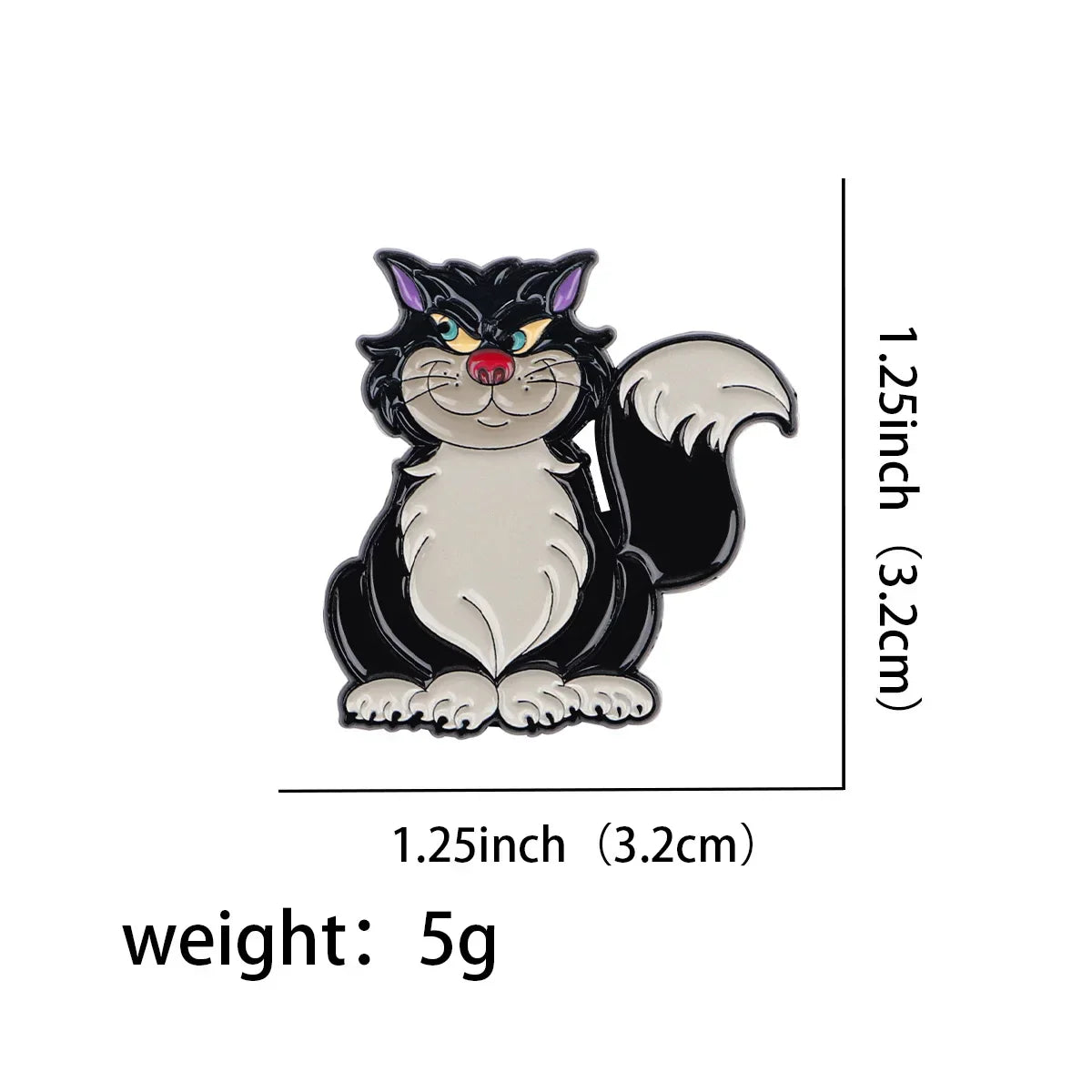Black Cat Enamel Pins Cartoon Brooch Lapel Badges Jewelry Gifts