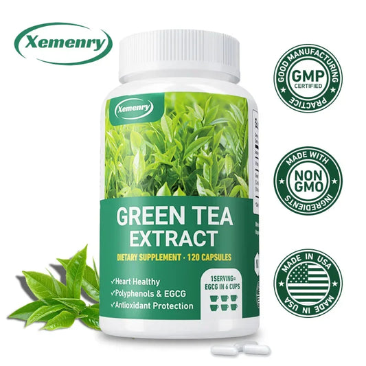 Green Tea Extract - Boosts Metabolism, Supports Heart and Brain Health, Enhances Memory, Immune System