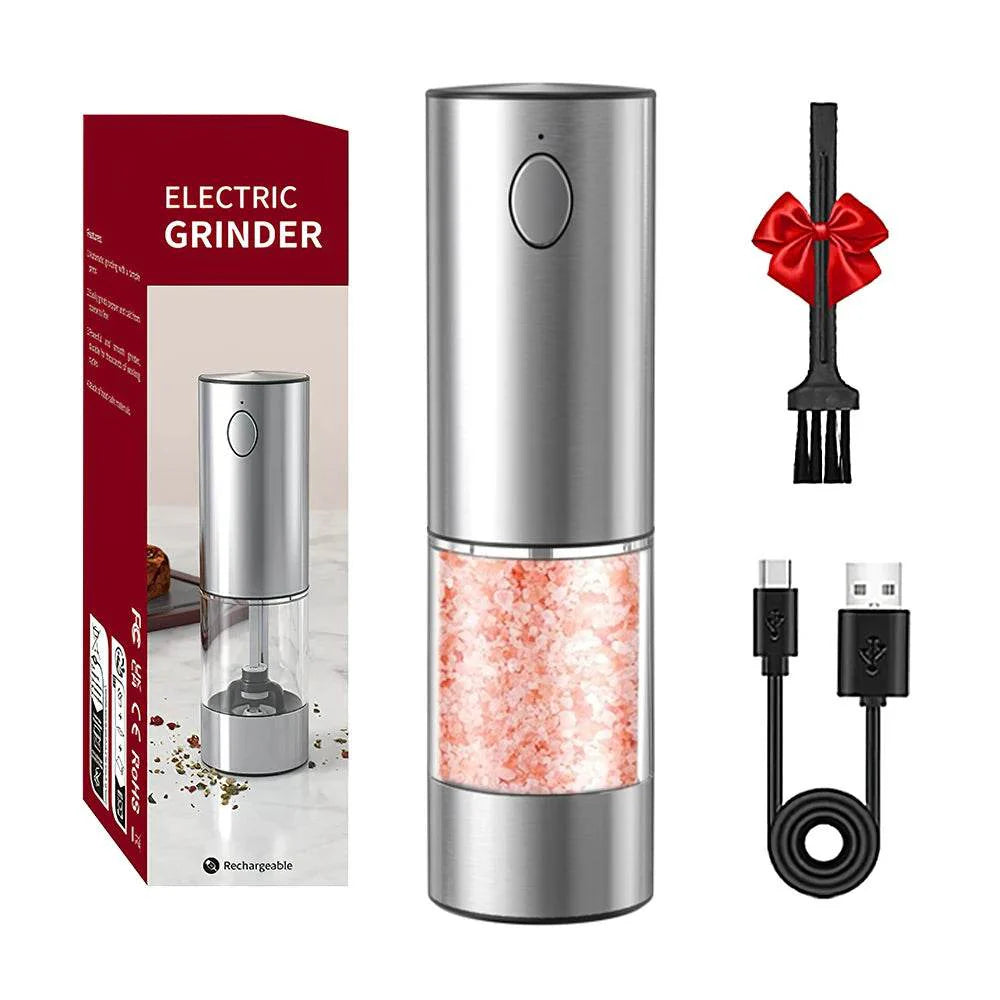Rechargeable Electric Pepper Grinder – Adjustable Spice Mill