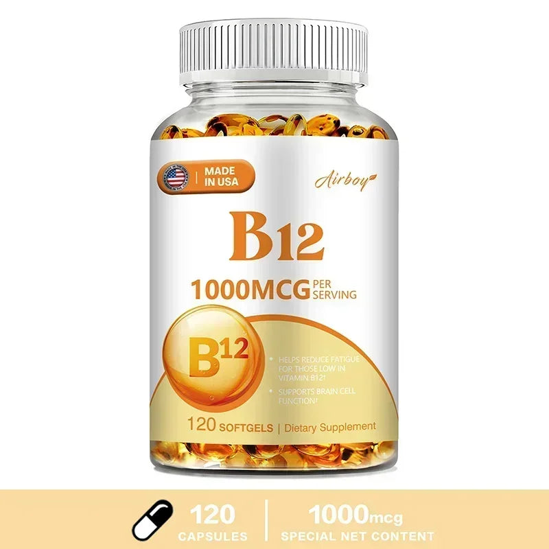 Vitamin B12 - Supports Energy, Metabolism, Relieve Fatigue, Heart Health, Improve Sleep Health