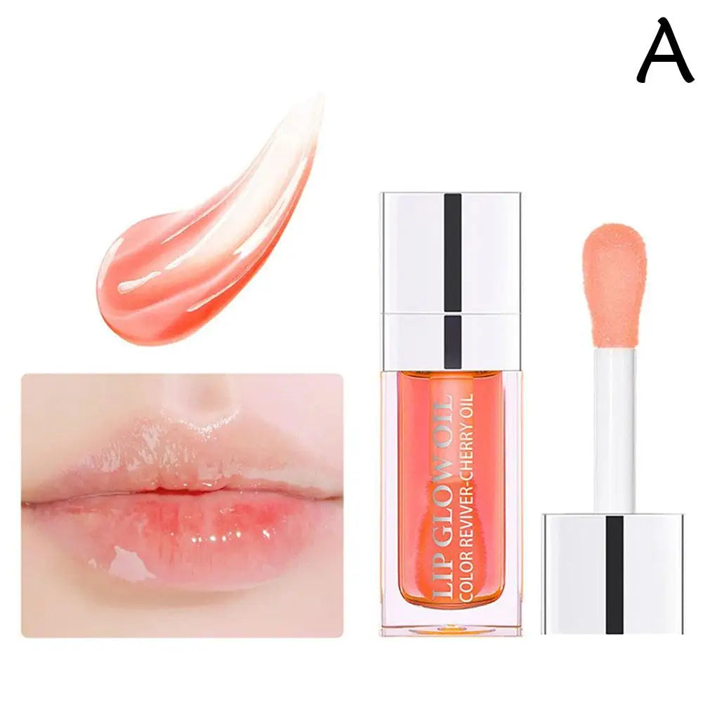 Lip Oil Gloss Lip Plumper Makeup Moisturizing NonSticky Tint Water Cosmetics Care Lip Primer Glossy Glitter Balm Sexy J2B4