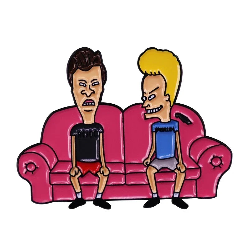 Beavis And Butthead Enamel Lapel Pins Cartoon Jewelry Gifts