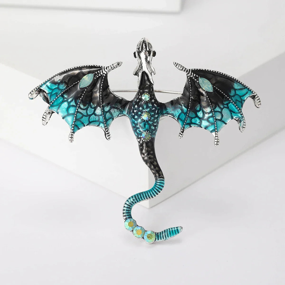 Rhinestone Dragon Brooch Enamel Pin Jewelry Accessories