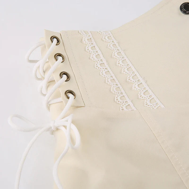 Cream Ruffle Shorts - Concordia Style Boutique