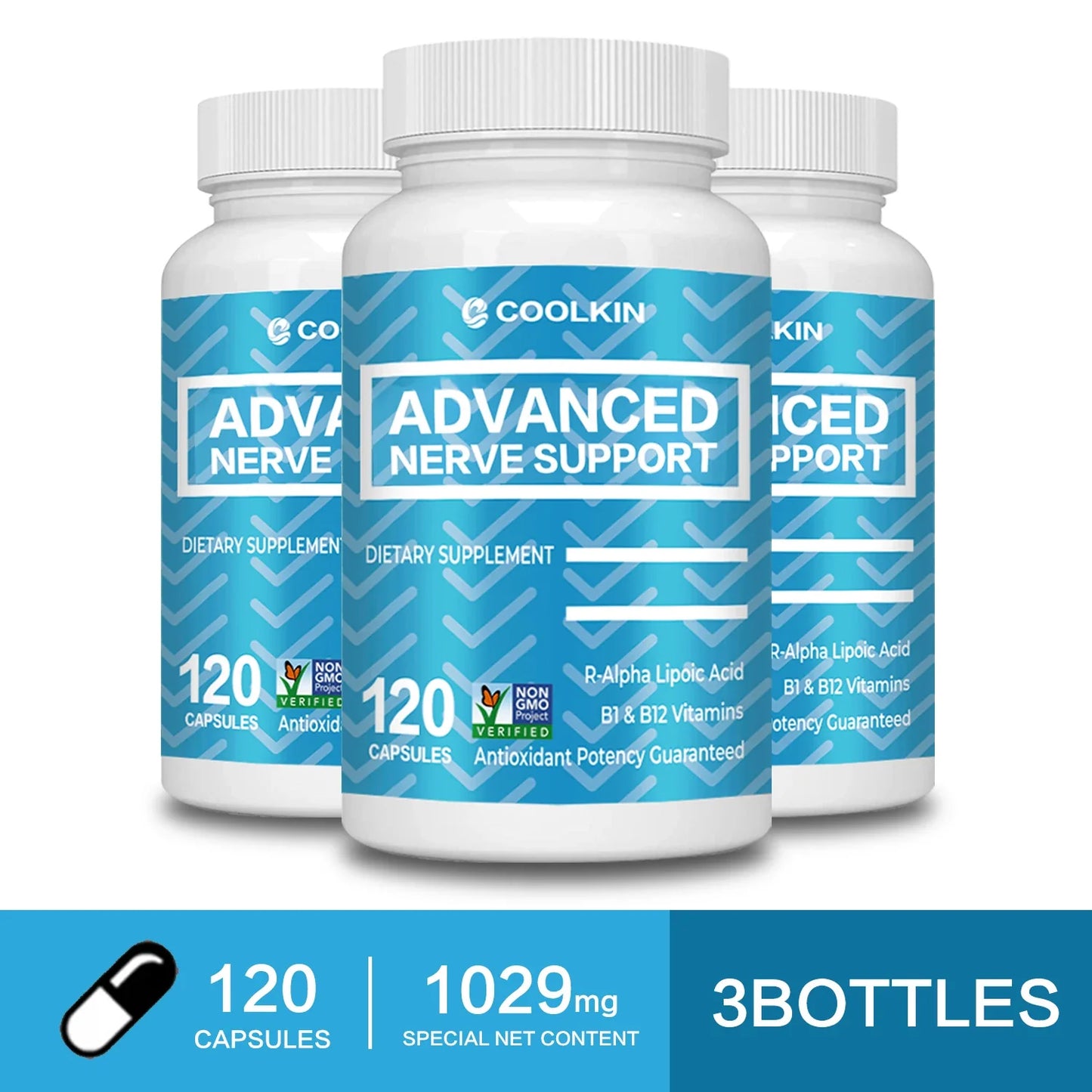 Advanced Nerve Support - Pain Relief, Antioxidant, Soothing Nerves, Non-GMO, Made in The USA