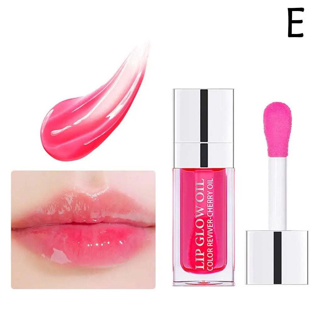 Lip Oil Gloss Lip Plumper Makeup Moisturizing NonSticky Tint Water Cosmetics Care Lip Primer Glossy Glitter Balm Sexy J2B4