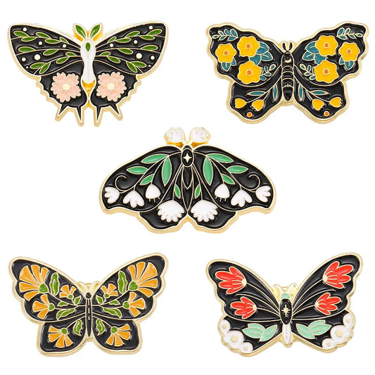 Butterfly Enamel Pins - Colorful Metal Brooches Lapel Jewelry