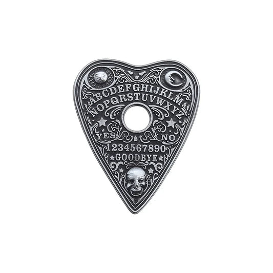 Heart Skull Ouija Board Enamel Pin Witch Lapel Badge Halloween Punk Jewelry Accessory