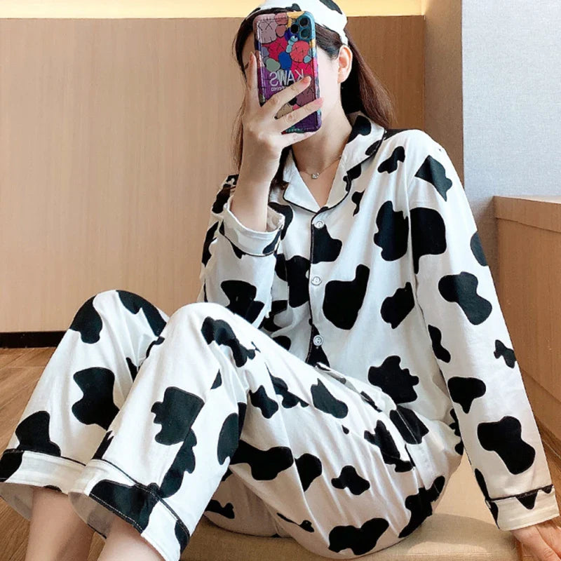 Cow Pattern Print Pajamas - Concordia Style Boutique