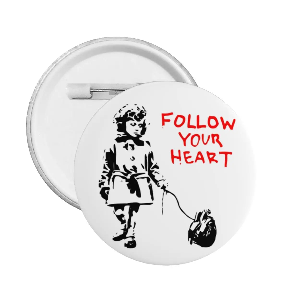 Banksy Queen Rock Band Face Makeup Button Pin Customizable Badge Brooch